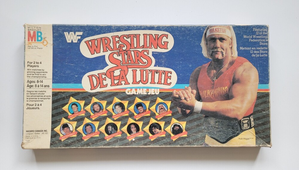 WWF WWE VINTAGE MILTON BRADLEY WRESTLING SUPERSTARS BOARD GAME - COMPLETE